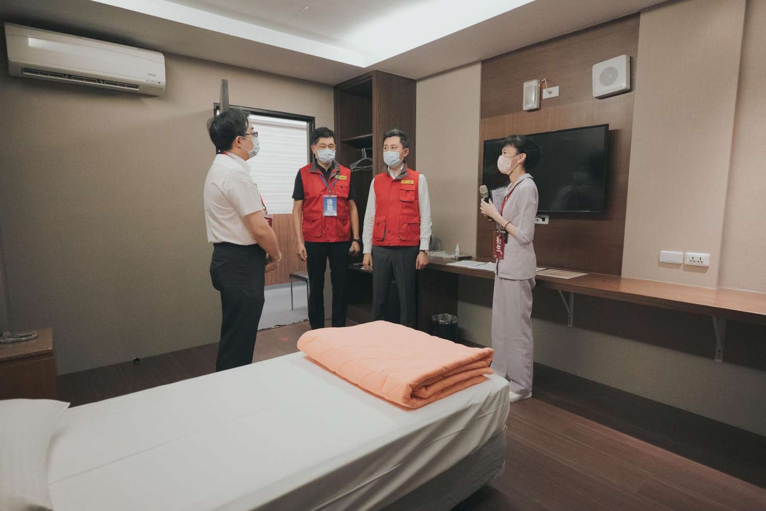 新竹市長林智堅於加強型防疫旅館啟用前視察演練1
