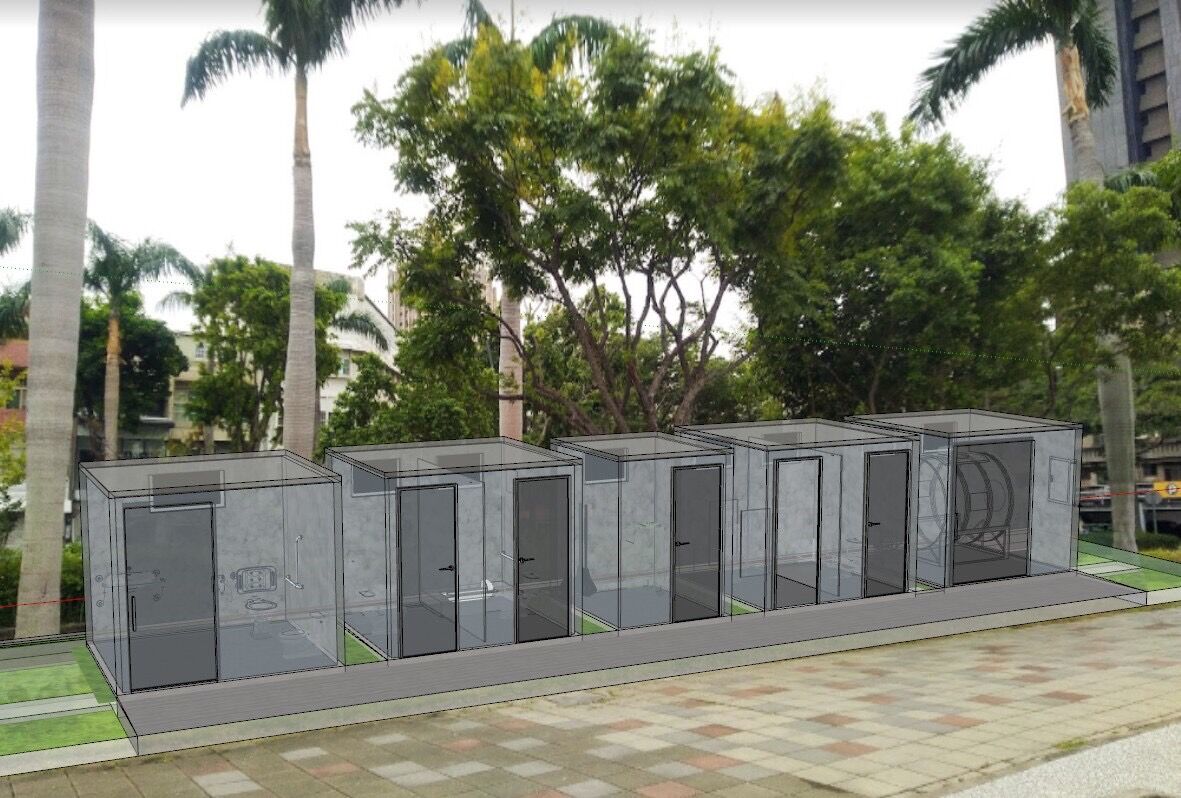 中央公園規劃新建公廁模擬圖